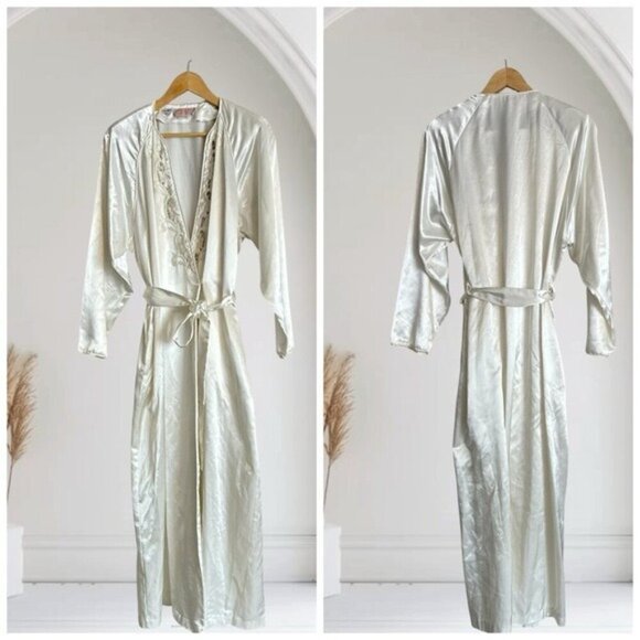 VTG Emily Daniell Ivory Nightgown Robe | Romantic Coquette, Old Hollywood Glam - Picture 11 of 11